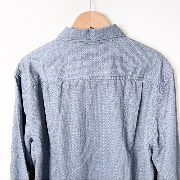 Tommy Bahama Delos Doby Long Sleeves Woven Shirt Top in Turbulence Medium NWT - Picture 5 of 8